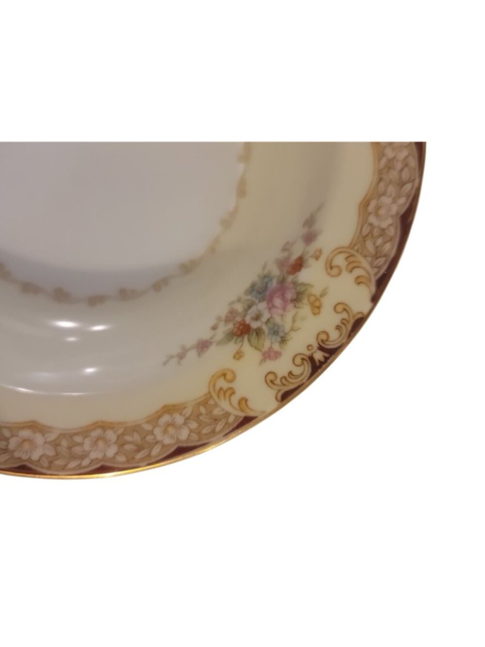 Noritake N30 Fruit Bowl Occupied Japan 1947 Vtg Rare Ivory White Floral 5.5" - Picture 9 of 12